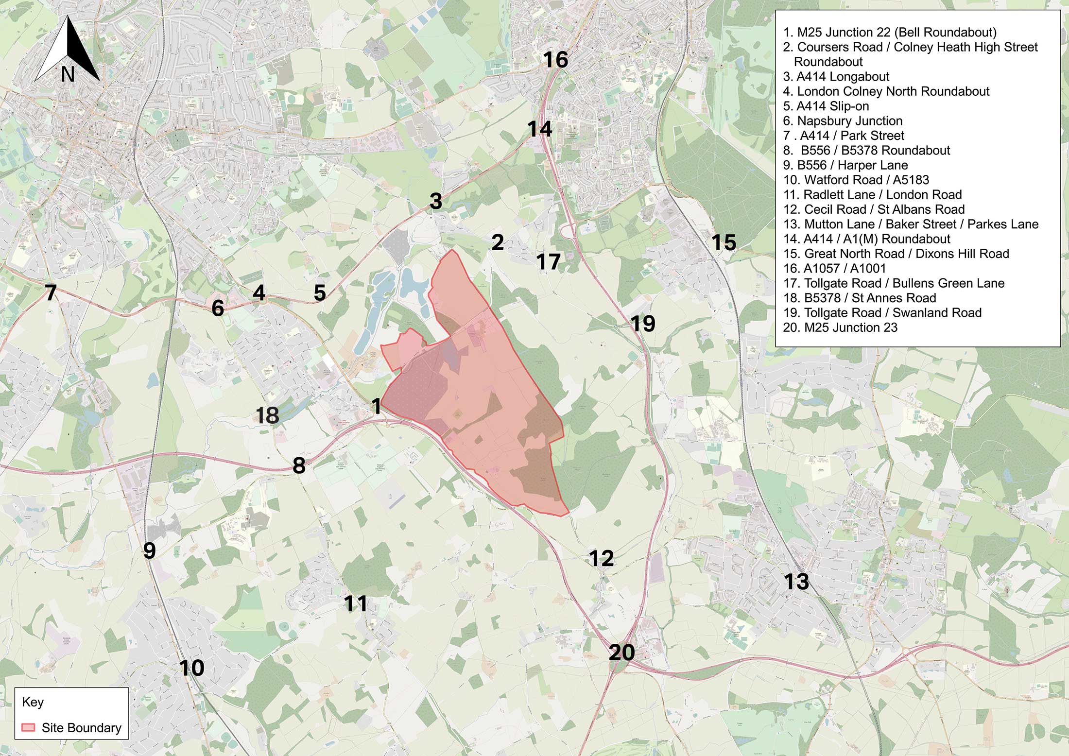 Local road network map