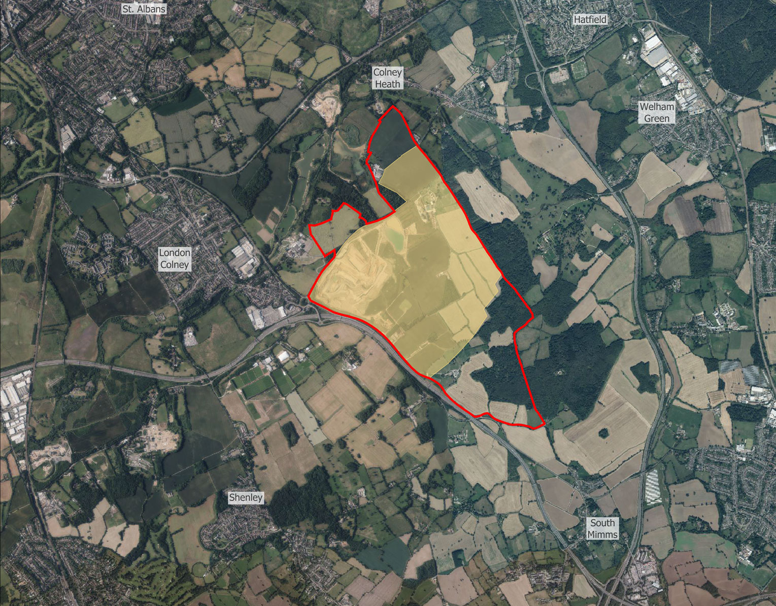 Map showing area allocated to the Draft Local Plan