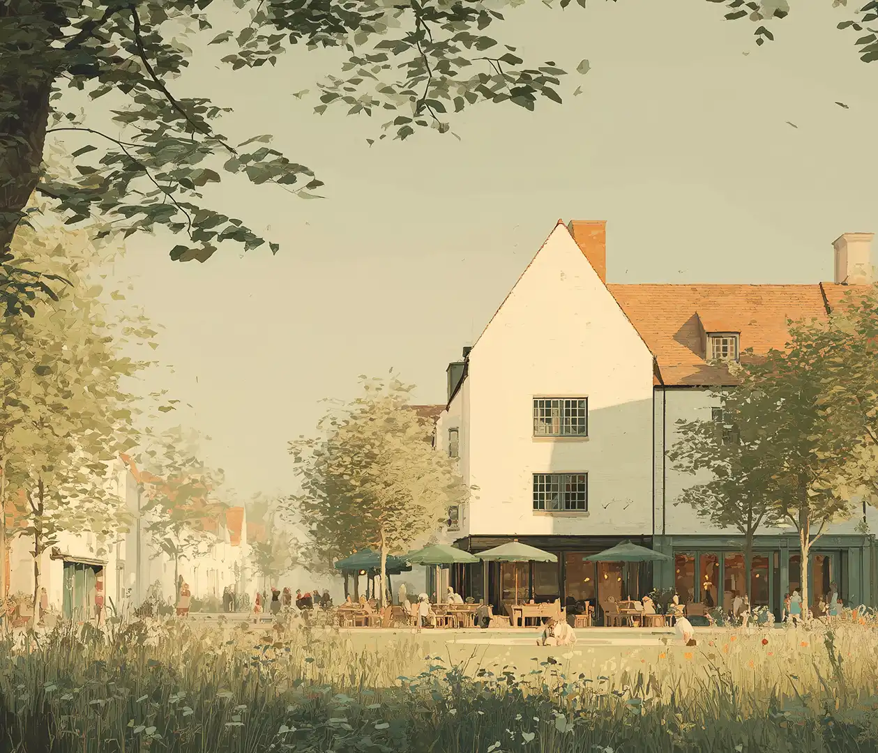 Outside dining at Bowmans Cross